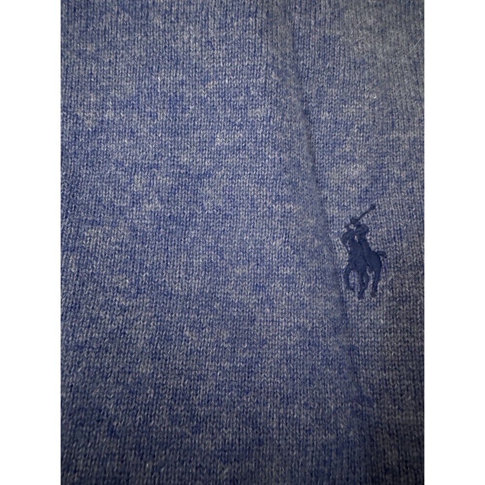 Cashmere Ralph Lauren XXL Men's Denim Blue Crew Sweater. NEW Washable